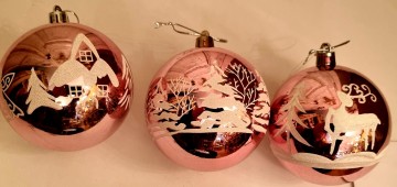 Ach140002 roze onbreekbare ballen 3 stuks assorti