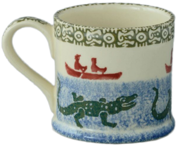 Bab047892 alligator and boat large mug
