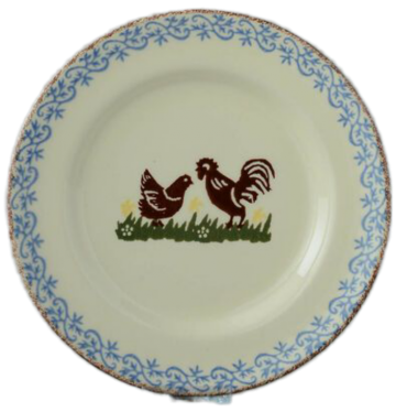 Bch033022 cock and hen breakfast plate