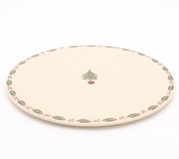 Bch03427 christmas tree round cheese cake plate
