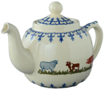 Bfa05122 farm animals 10 cups teapot
