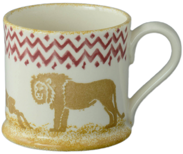 Bla04685 lion and antilope small mug