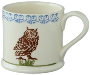 Bos04707 owl on a stump large mug