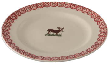 Brd03124 reindeer diner plate