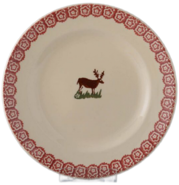 Brd0334 reindeer breakfast plate