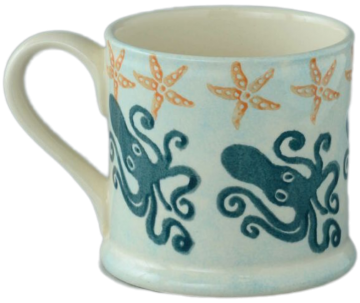 Bss047921 squid and starfish large mug