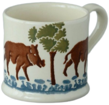 Bwb046491 wild boar smal mug brixton pottery