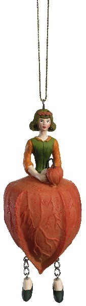 Mef100960 lampion meisje oranje hangend