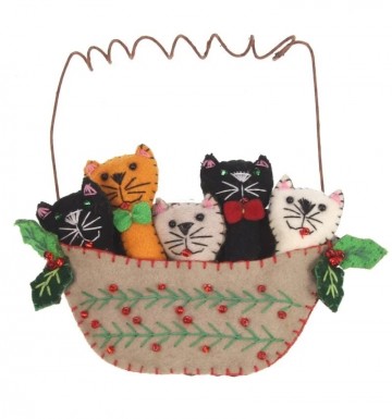 Mkv211056 vijf poezen in mandje