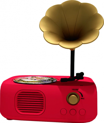 Platenspeler met luidspeeker